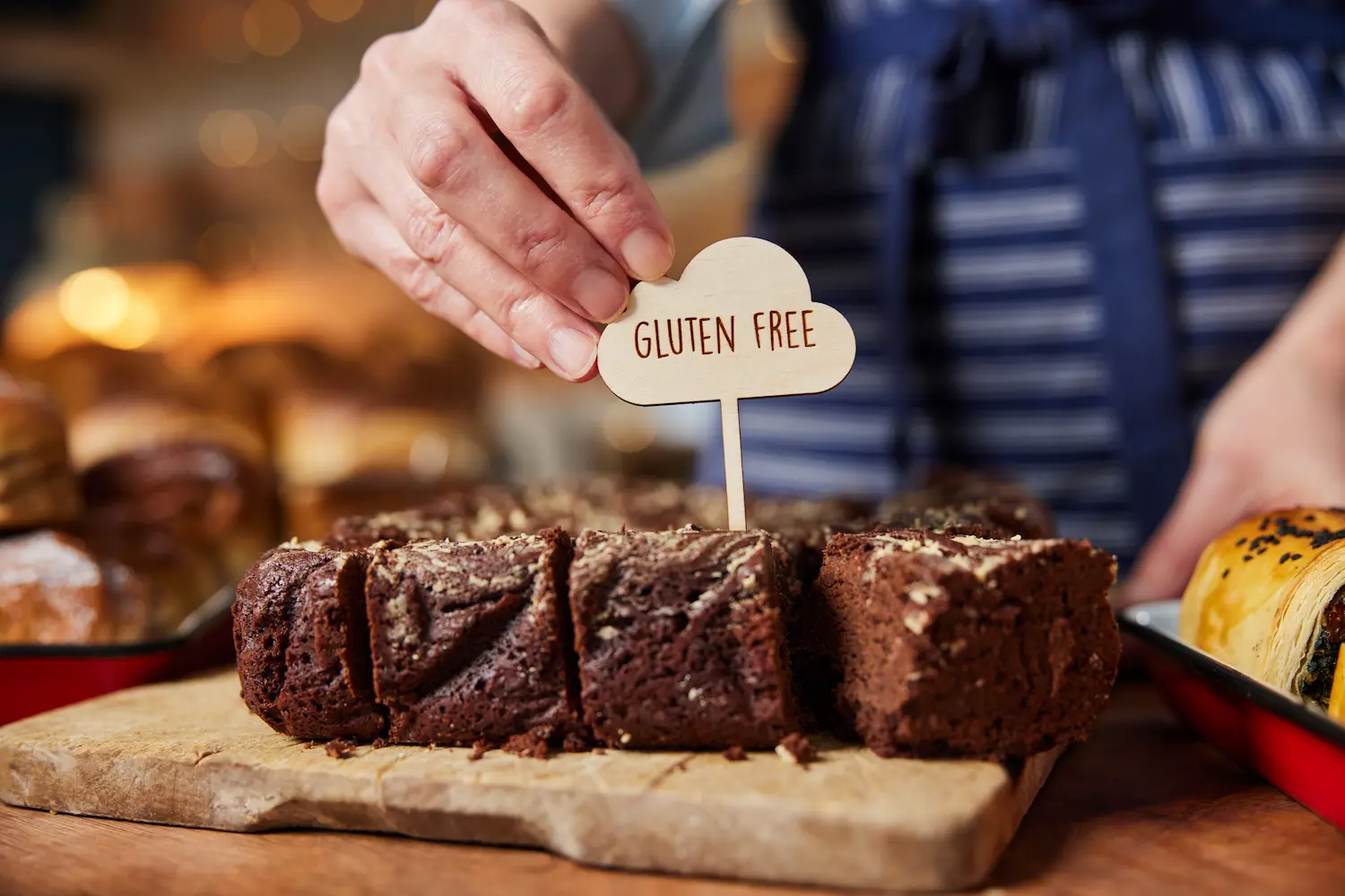 baked goods with 'gluten free' tag
